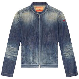 [折扣]DIESEL男士圆形扣领牛仔夹克外套A1157409I98
