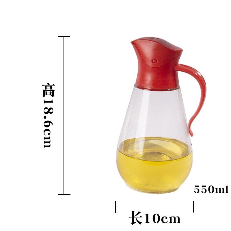明高M034玻璃油瓶家用厨房不渗油油壶自动开盖大号防漏酱油醋瓶罐