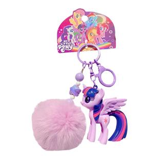 正版卡通小马宝莉公仔钥匙扣可爱紫悦女生书包钥匙链圈碧琪小挂件