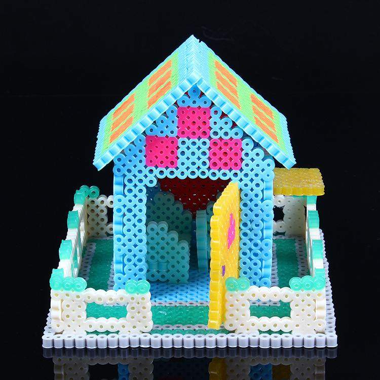 义乌厂家直销儿童手工DIY益智玩具豆豆批发大量拼拼5毫米拼图