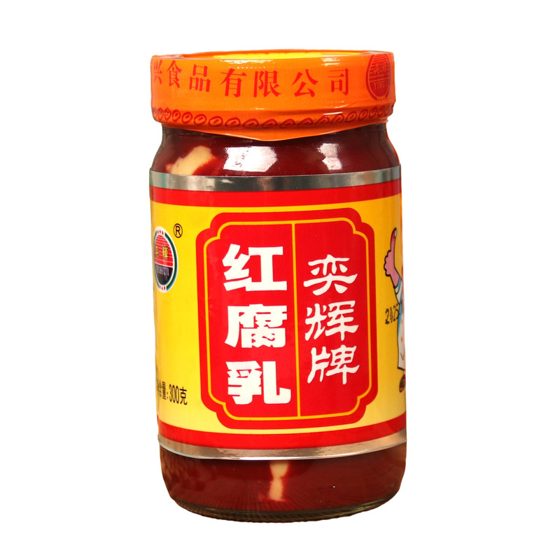 潮汕揭阳普宁特产奕辉红腐乳红方豆腐乳小南乳调味料瓶300g