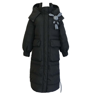 (专柜)MODOGAGA摩多伽格冬新款时尚带玩偶舒适长羽绒服MG22721