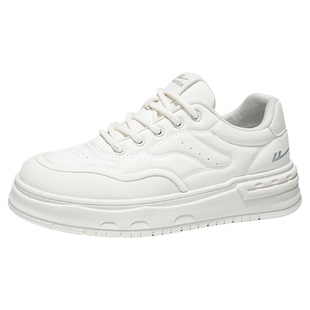 回力男鞋2026春季新款男士潮流百搭运动休闲小白鞋厚底皮面板鞋男