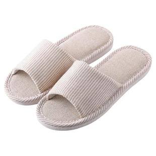 亚麻拖鞋女士室内家居家用招待客人防滑静音日式布棉麻拖鞋男四季