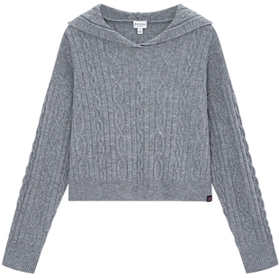 Juicy Couture【slow cleanfit系列】橘滋针织衫女毛衣