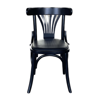 美式新款卯榫乡村实木黑色西餐厅