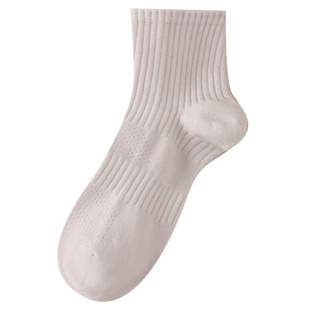 辽源正品百棉艾草香薰纯棉中筒袜秋冬袜子女袜高筒防臭纯色运动袜