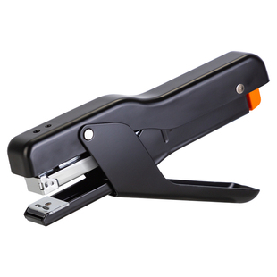 得力手握式订书机外卖打包专用订书机办公用学生省力订书机订厚书订书器商用便携大号装订机大型家用装订用品