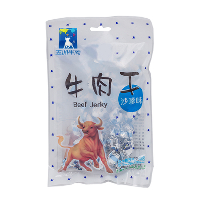 五洲40g麻辣沙嗲果仁真空牛肉干