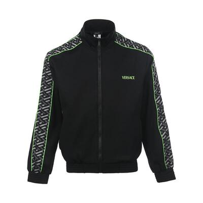 【自营】Versace/范思哲男士侧织纹复古立领运动休闲卫衣外套开衫