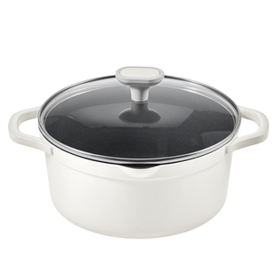 贝尔图2025新款不粘汤锅家用蒸锅煮锅炖铝锅电磁炉双耳锅煲汤燃气