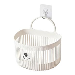 厨房葱姜蒜收纳筐手提挂篮置物架卫生间墙上收纳盒塑料壁挂篮子