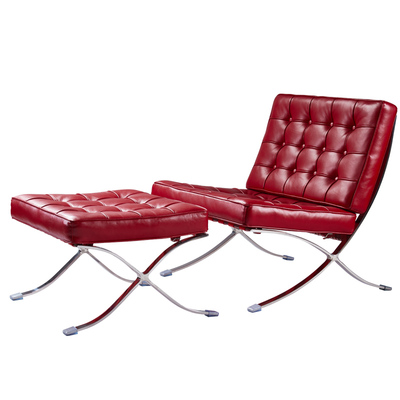 初森简约现代真皮沙发椅民宿别墅