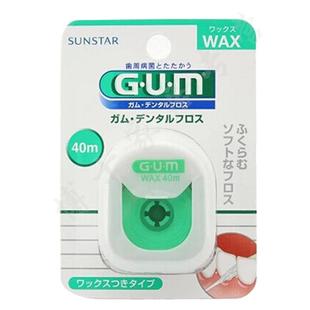 日本GUM全仕康薄荷牙线40米含蜡 齿科牙签牙缝残渣牙菌斑清新口气