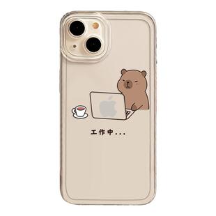 创意卡皮巴拉适用苹果15手机壳16/iphone14promax水豚13搞怪12mini趣味11新款x简约8plus可爱17吧啦xs透明7套