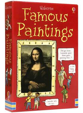 英文原版 Usborne Famous Painting Cards 名画卡片 小百科艺术启蒙 科普 30张双面卡片 历史艺术名人认知 达芬奇 梵高 莫奈