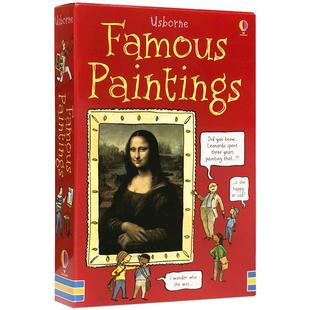 英文原版 Usborne Famous Painting Cards 名画卡片 小百科艺术启蒙 科普 30张双面卡片 历史艺术名人认知 达芬奇 梵高 莫奈