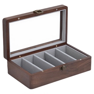 个人印章收纳盒便携玉石闲章名字文玩手串金条首饰盒胡桃木大容量