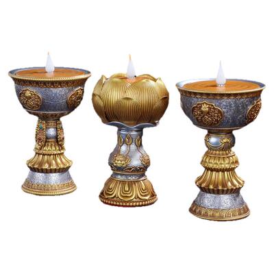 LED充电酥油灯电子蜡烛台佛前