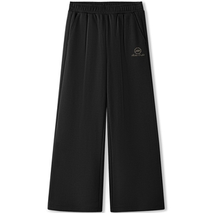 斯凯奇新年穿搭长裤2026春季女款新款宽松直筒运动休闲卫裤百搭