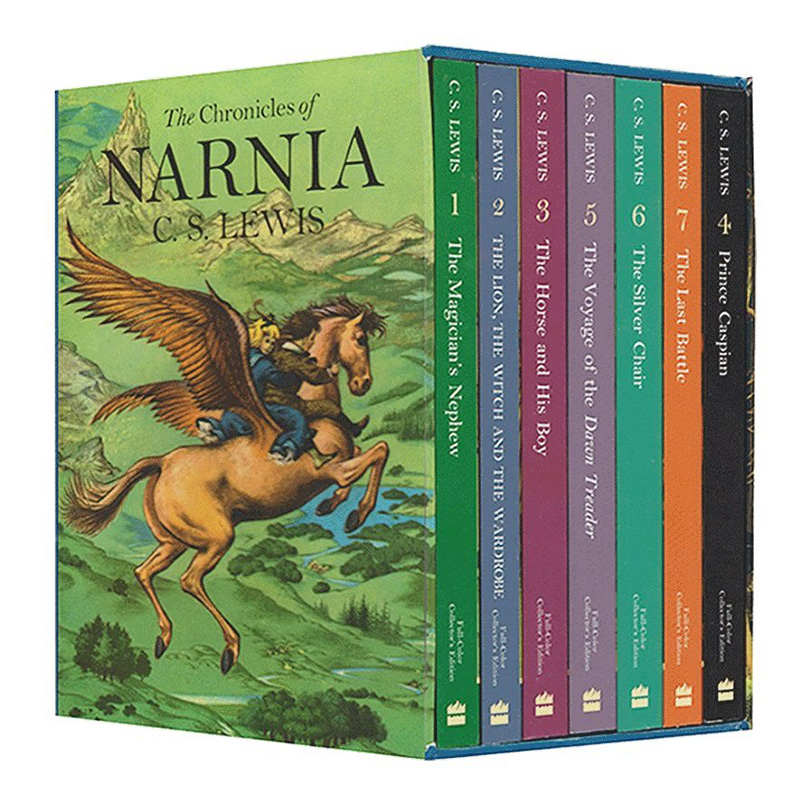 纳尼亚传奇全集7册英文原版 The Chronicles of Narnia Box Set全彩英文版魔法师的外甥狮子女巫和魔衣柜进口书