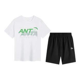 安踏男童夏装套装男孩夏季速干短袖t恤儿童2026新款中大童运动服