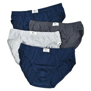 4条七匹狼内裤男纯棉三角裤男短裤100%全棉透气吸汗纯色夏季薄款