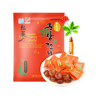 不老健高丽参红参润喉糖滋补零食韩国人参硬糖进口喜糖礼包装500g