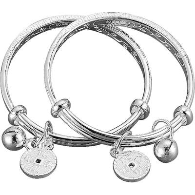 顺钦银楼铃铛9999纯银儿童