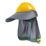 安全帽防晒遮阳帽工地防晒帽子透气施工遮阳板大帽檐工地防晒神器