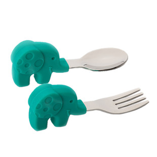 Marcus叉勺宝宝学吃饭训练勺子叉子一岁婴儿童短柄勺短把辅食餐具