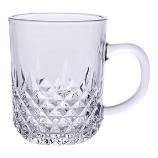 家用花茶杯套装加厚耐热玻璃杯带把杯水杯无铅果汁杯牛奶杯泡茶杯