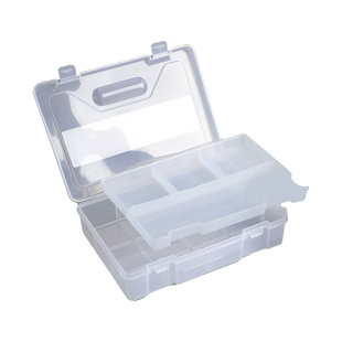 青竹素描笔盒透明美术生专用收纳盒塑料画画绘画用品工具套装双层大容量盒子彩铅笔盒简约炭笔专用多功能