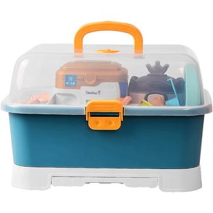 婴儿餐具收纳盒奶瓶收纳箱大容量碗筷宝宝辅食工具收纳防尘沥水架