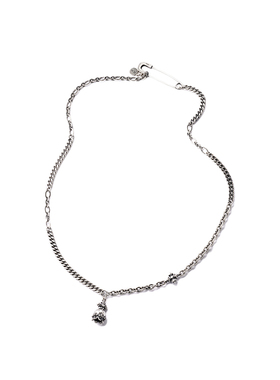 AARONX设计师原创铃兰925纯银做旧叠戴百搭中世纪风锁骨项链粗款