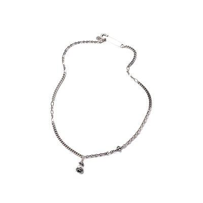 AARONX设计师原创铃兰925纯银做旧叠戴百搭中世纪风锁骨项链粗款