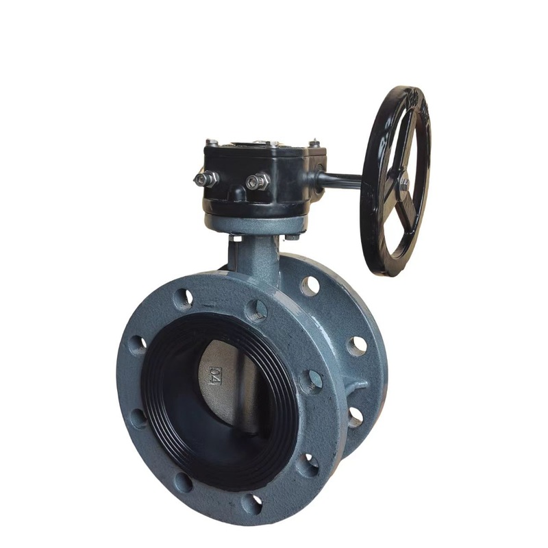 3铸钢法兰蝶阀D341X-10C涡轮蝶式灌溉密封工业蝶阀球墨铸铁软