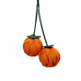 柿柿如意宽纸藤编织柿子diy手工材料包车挂件钥匙扣新年活动礼物