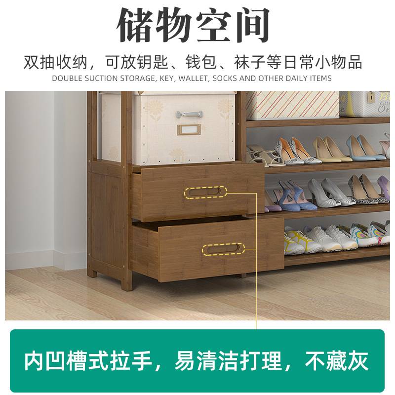 简易衣帽架鞋架一体组合多功能门厅置物架衣架落地挂衣架一件起批