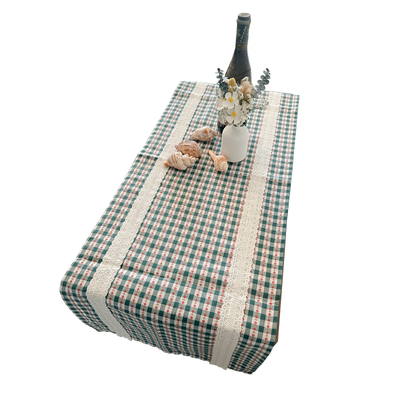 提花格子桌旗桌垫长条盖巾家百搭