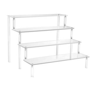 亚克力多层阶梯架子透明手办模型盲盒展示柜收纳公仔陈列式置物架