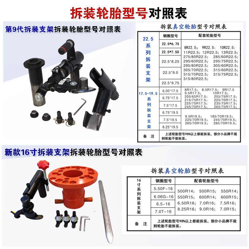 定制大车轮胎拆胎机便携式扒胎机一机多用修车工具轿车扒胎机