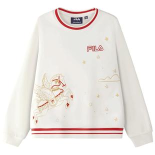 FILA KIDS斐乐童装女童套头卫衣2026春季新年款儿童休闲长袖上衣