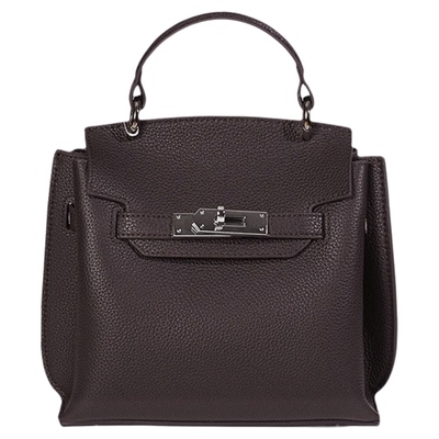 头层牛皮单肩斜挎凯莉包