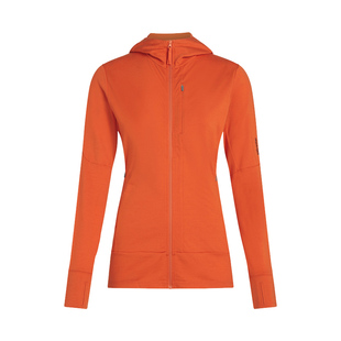 icebreaker 100%纯美利奴羊毛女260 Quantum拉链外套户外徒步运动