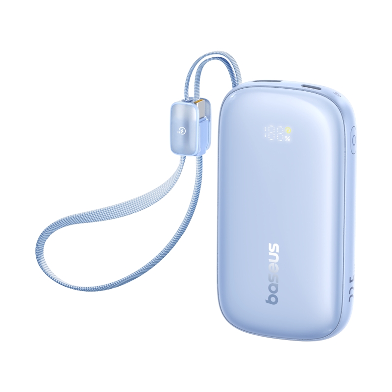 【3c认证】倍思2025新款充电宝自带线大容量20000毫安超薄小巧便携快充移动电源官方正品上飞机适用苹果16/17