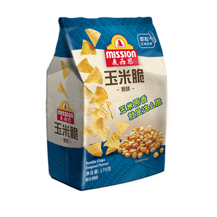 mission麦西恩原味玉米脆片大包装休闲办公零食健康玉米片早餐片