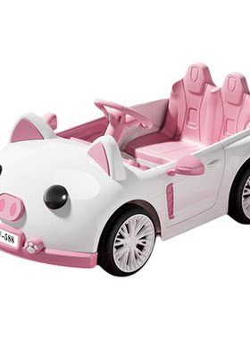 hellokitty猫儿童电动车可坐人四轮汽车男女孩遥控玩具车宝宝童车