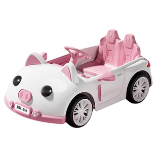 hellokitty猫儿童电动车可坐人四轮汽车男女孩遥控玩具车宝宝童车