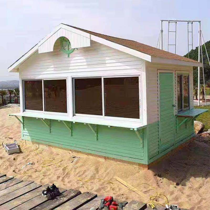 景区移动售货亭防腐木小木屋户外组装奶茶贩卖亭小房子公园设备房